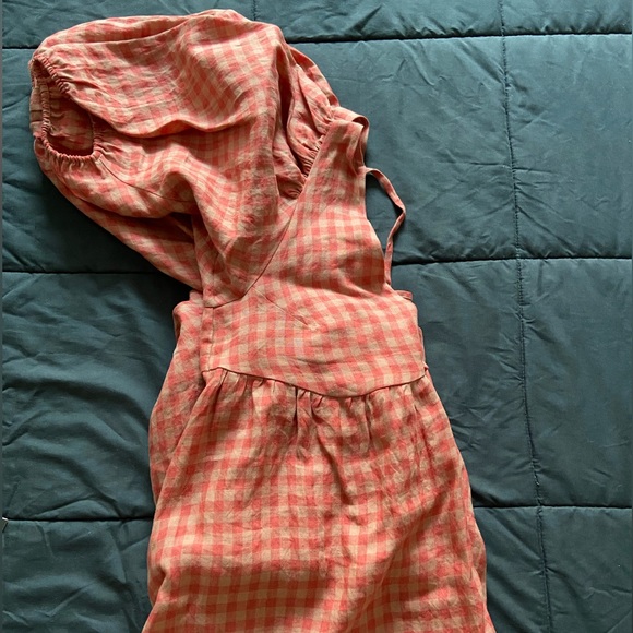 Hackwith Design House Ruffle Midi Dress in Watermelon - Picture 4 of 5